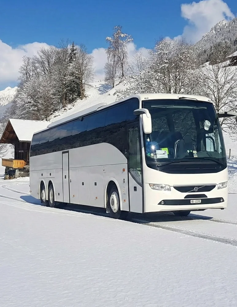 Car Rémy sous la neige en campagne, image du mois